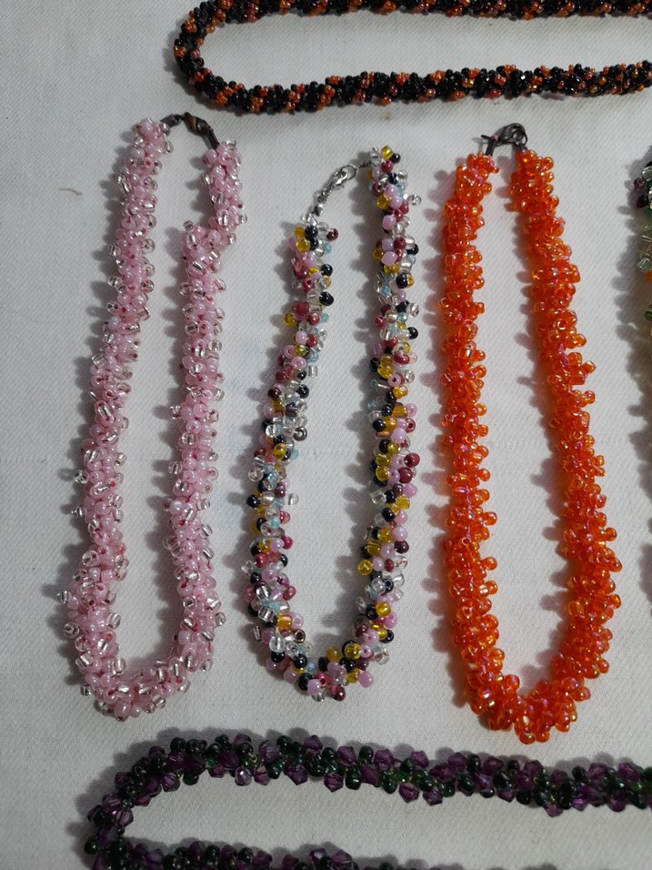 Uzun Renkli Boncuklu Bohem Kolye - Görsel 2