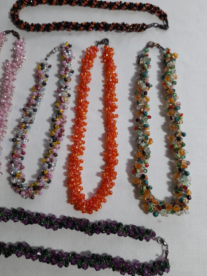 Uzun Renkli Boncuklu Bohem Kolye - Görsel 4
