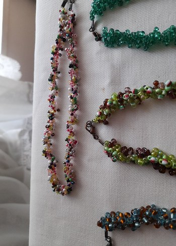 Renkli Boncuklu Uzun Bohem Kadın Kolye - Görsel 6