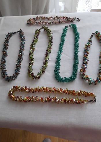 Renkli Boncuklu Uzun Bohem Kadın Kolye - Görsel 5