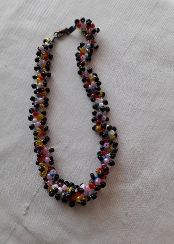 Renkli Boncuklu Uzun Bohem Kadın Kolye - Görsel 2