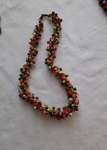 Renkli Boncuklu Uzun Bohem Kadın Kolye - Görsel 3