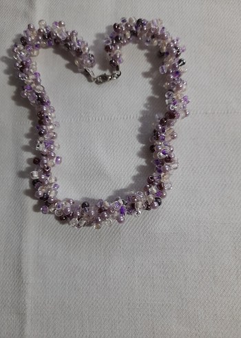 Uzun Renkli Boncuklu Bohem Kolye - Görsel 3