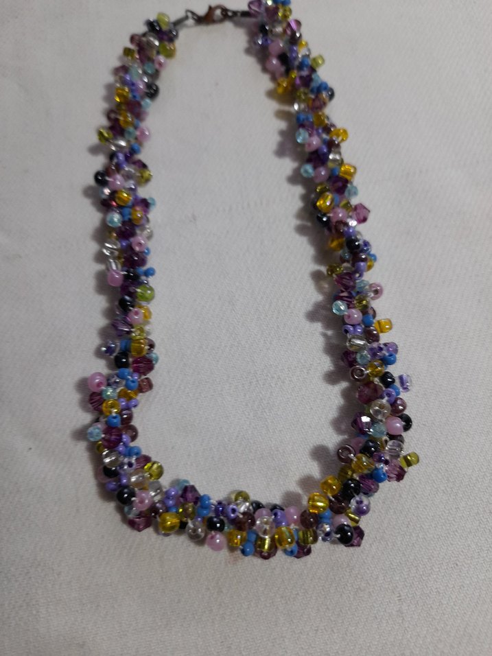 Uzun Renkli Boncuklu Bohem Kolye - Görsel 2