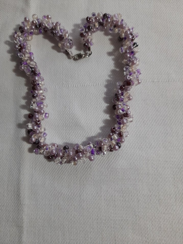 Uzun Renkli Boncuklu Bohem Kolye - Görsel 3