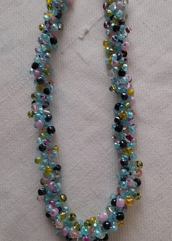 Renkli Boncuklu Uzun Bohem Kolye - Görsel 4