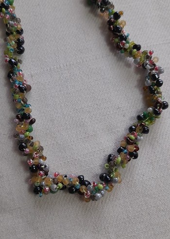 Renkli Boncuklu Uzun Bohem Kolye - Görsel 4