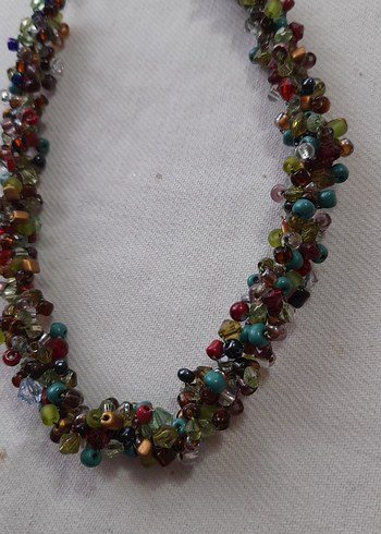 Renkli Boncuklu Uzun Bohem Kolye - Görsel 2