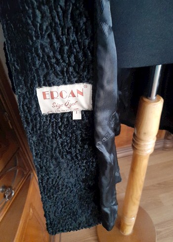 Siyah Uzun Kadın Peluş Kaban - Görsel 6