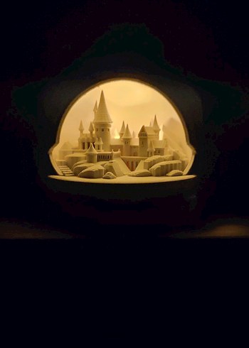 Işıklı Hogwarts Kar Küresi - Görsel 3