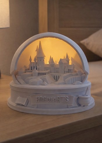 Işıklı Hogwarts Kar Küresi - Görsel 5