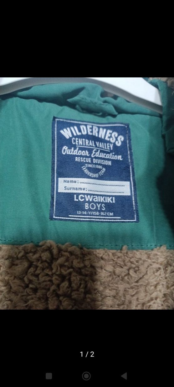 Erkek Çocuk Yeşil Kürklü Street Wear Ceket - Görsel 2