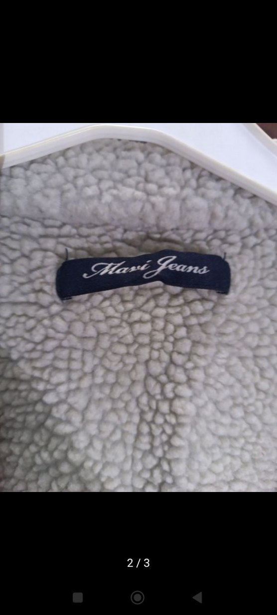 Düğmeli Mavi Kadın Erkek Kot Ceket - Görsel 2