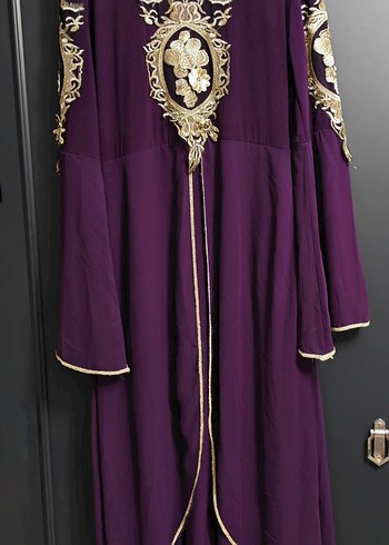 Mor İşlemeli Uzun Kollu Kadın Bindallı - Görsel 3