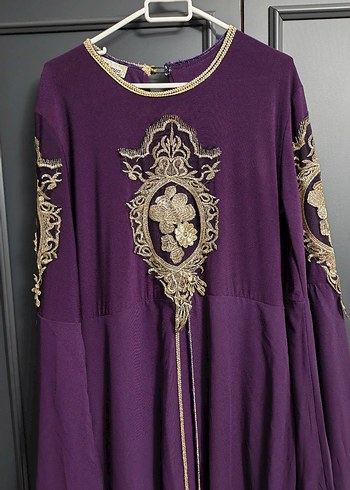 Mor İşlemeli Uzun Kollu Kadın Bindallı - Görsel 2