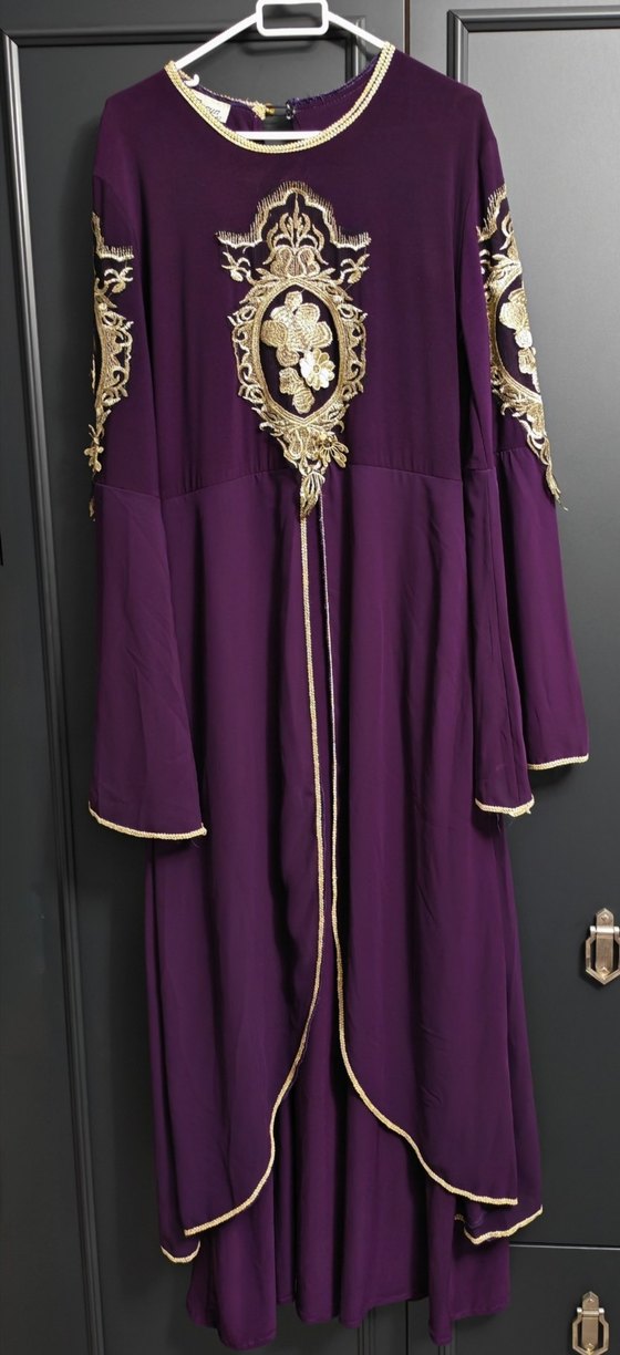 Mor İşlemeli Uzun Kollu Kadın Bindallı - Görsel 3