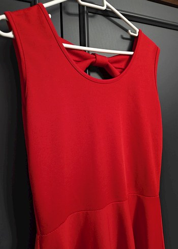 Kırmızı Drapeli Elbise - Görsel 2