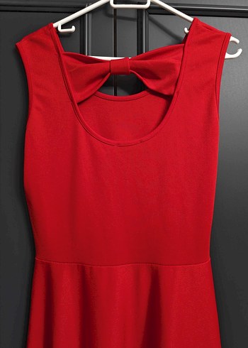 Kırmızı Drapeli Elbise - Görsel 4