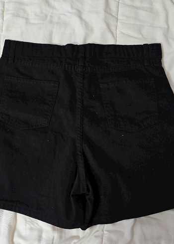 Siyah Kadın Kot Şort  Mini Boy - Görsel 2