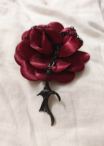 Gotik Ejder Kanatlı Çift Kolye - Görsel 3