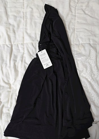 Siyah V Yaka  Gotik Elbise - Görsel 3