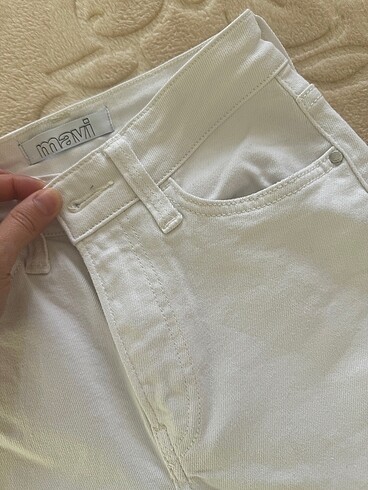 Mavi Jeans Beyaz mom pantolon