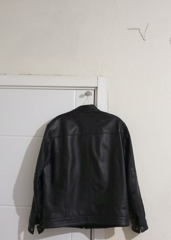 Erkek Siyah Deri ceket - Görsel 3
