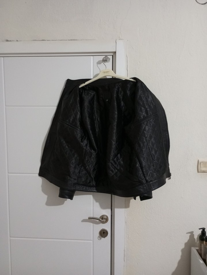 Erkek Siyah Deri ceket - Görsel 4