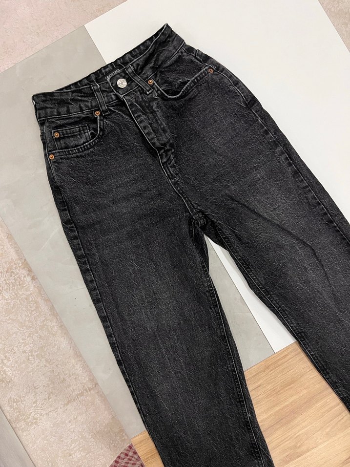 Milla siyah mom jean - Görsel 2