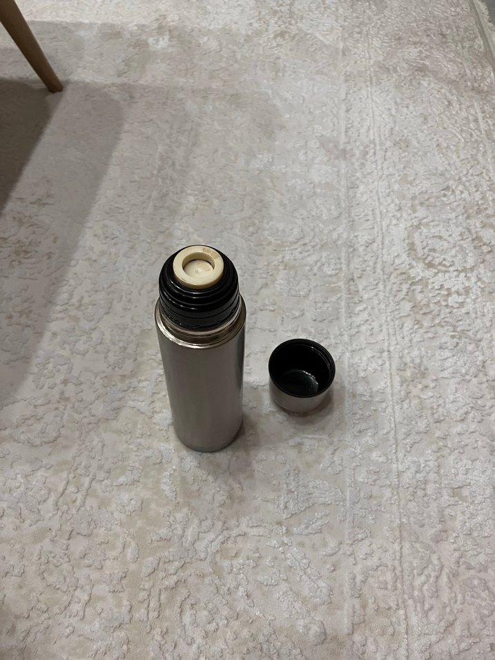 Gri Çelik Termos Şişe - Görsel 2