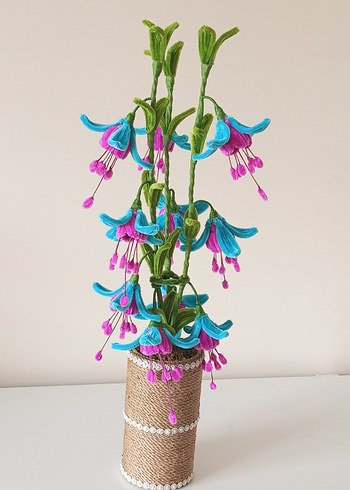 Bohem Tarzda Renkli El Yapımı Çiçek Aranjmanı - Görsel 4