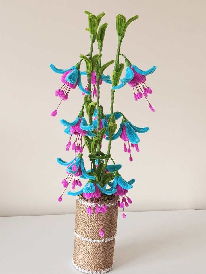 Bohem Tarzda Renkli El Yapımı Çiçek Aranjmanı - Görsel 4