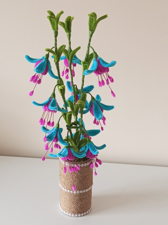 Bohem Tarzda Renkli El Yapımı Çiçek Aranjmanı - Görsel 2