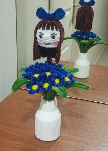 Mavi Çiçekli Renkli Bebek Dekorasyonu - Görsel 3