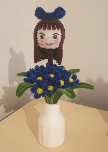 Mavi Çiçekli Renkli Bebek Dekorasyonu - Görsel 4