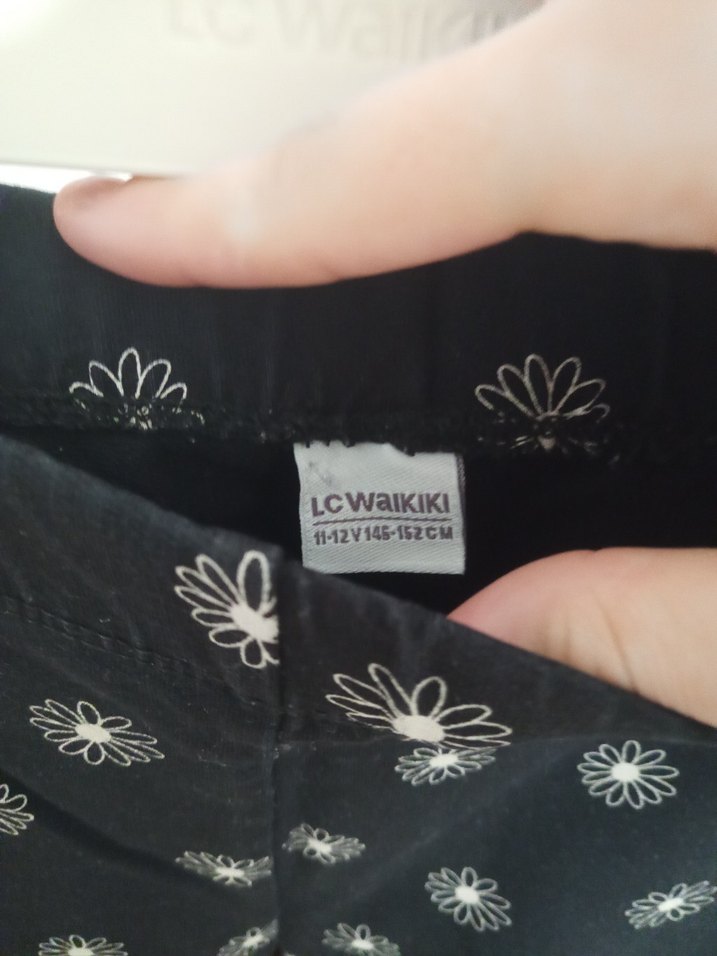 Kız çocuk papatya desenli ispanyol paça tayt. - Görsel 5