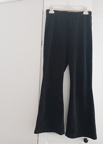 Kız çocuk kadife ispanyol paça tayt - Görsel 3