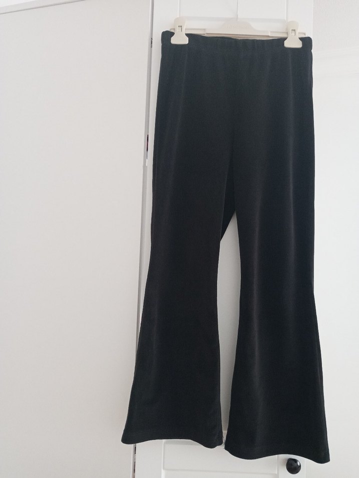 Kız çocuk kadife ispanyol paça tayt - Görsel 3