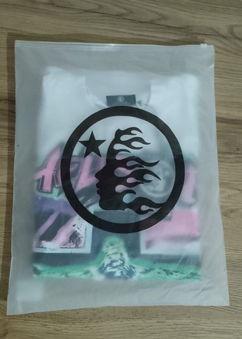 Beyaz Baskılı Hellstar t-shirt orjinal - Görsel 2