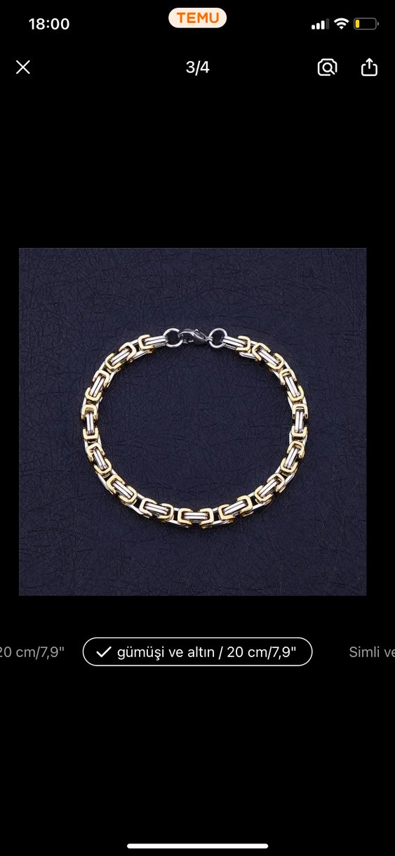 Erkek Kral Bileklik - Görsel 5