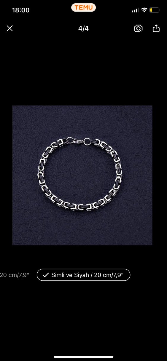 Erkek Kral Bileklik - Görsel 4