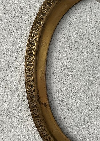 Parlak Altın Oval Ayna Çerçevesi - Görsel 2