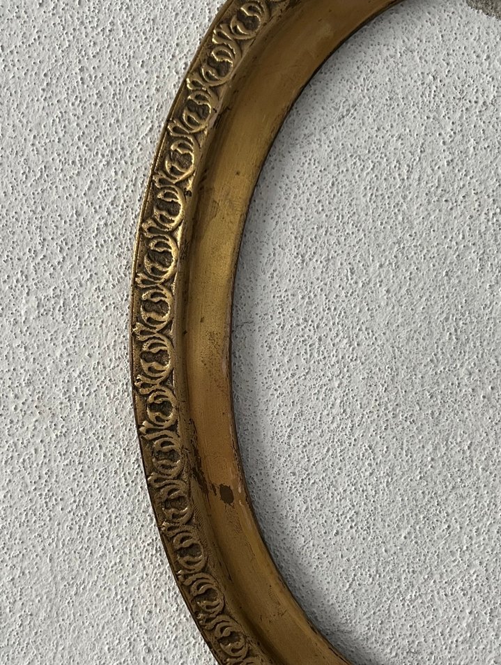 Parlak Altın Oval Ayna Çerçevesi - Görsel 2