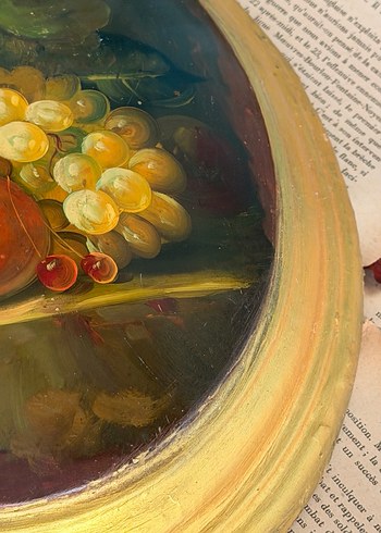 Altın Renkli Oval Meyve Temalı Tablo - Görsel 2