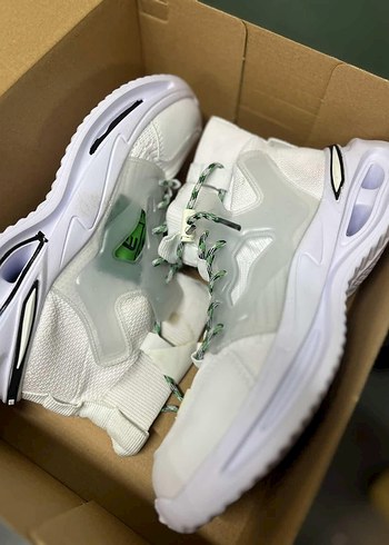 Beyaz Unisex Air Taban Spor Sneaker  Yeni Sezon, Yüksek Taban - Görsel 4