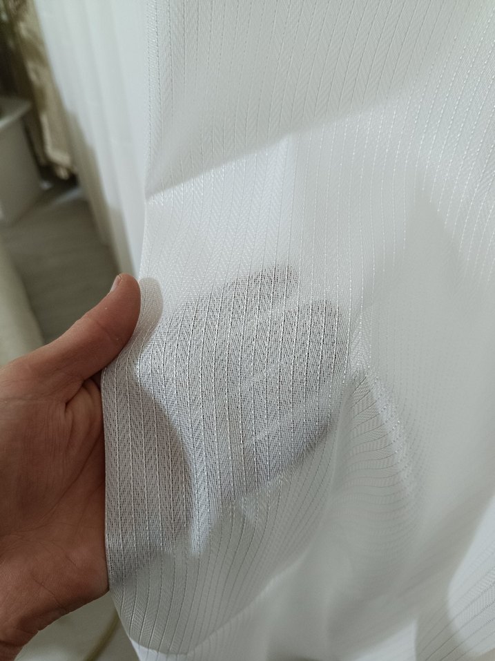 Ceren Balıksırtı Tül Perde | Tok Kumaş | Dökümlü - Görsel 4