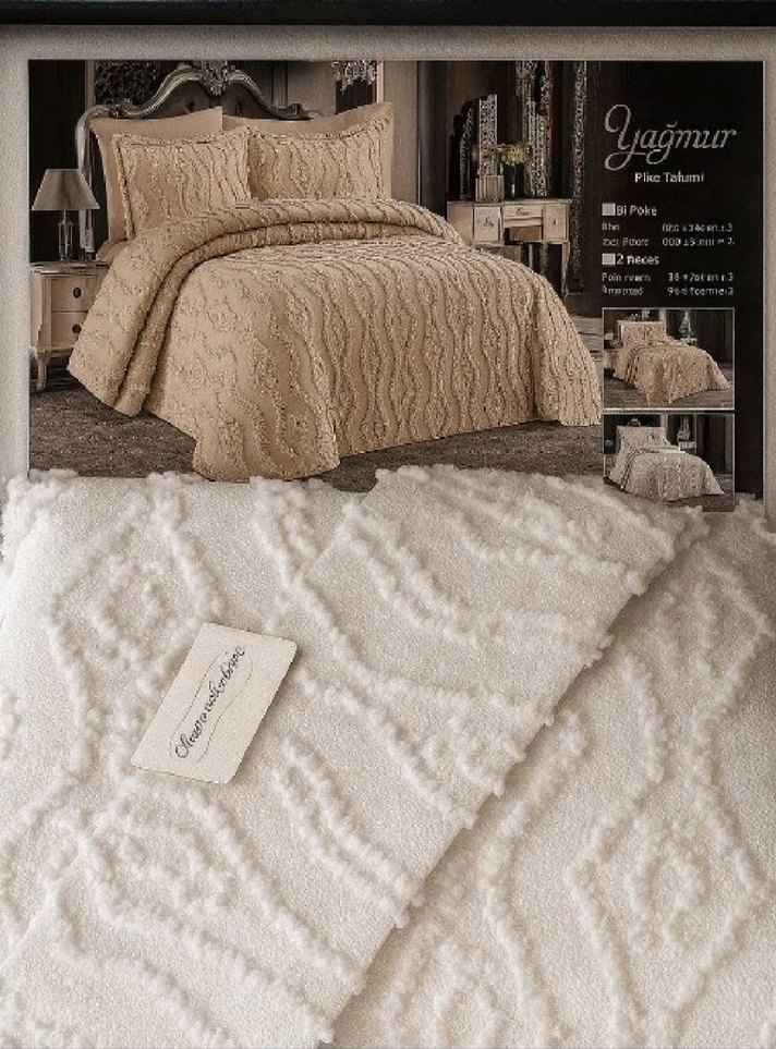 6 Parça Pamuklu Pike Takımı  Çift Kişilik - Görsel 2