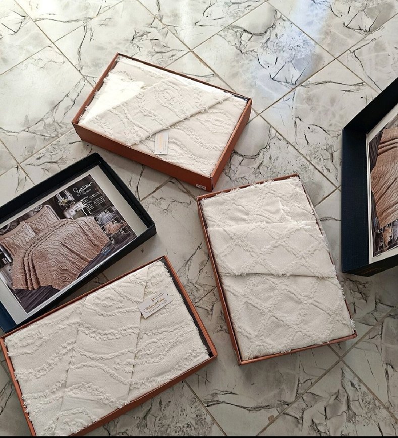 6 Parça Pamuklu Pike Takımı  Çift Kişilik - Görsel 3