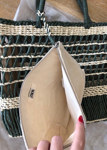 Zara hiç kullanılmadı plaj/günlük çanta - Görsel 6