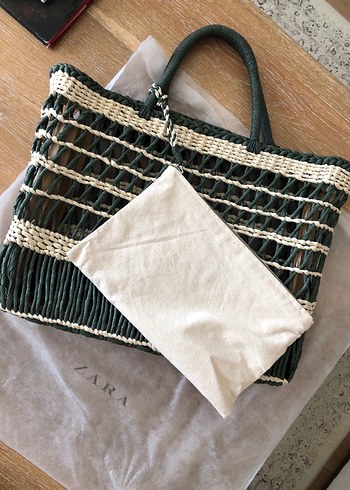 Zara hiç kullanılmadı plaj/günlük çanta - Görsel 5